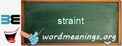 WordMeaning blackboard for straint